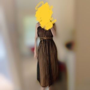 Cool brown A-line dress